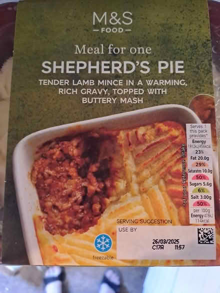 Photo of free M&S frozen Shepherd's Pie meals x 5 (Meal for one) (Harefield SO19) #1