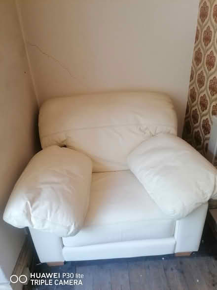 Photo of free Leather Armchair used has labels on (Buxworth SK23) #1