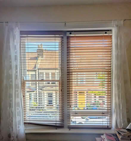 Photo of free 2 wooden window blinds (bristol bs7) #1