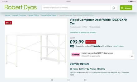 Photo of free Pale Lilac Computer Desk Self Assembly (Anchorsholme FY5) #3
