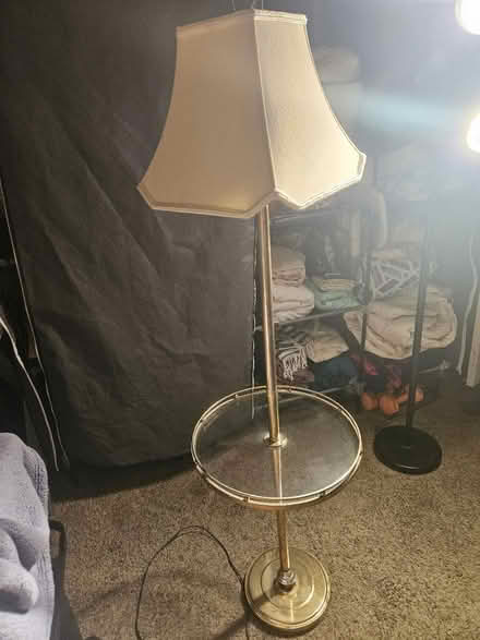 Photo of free Floor lamp with table (Fair Oaks and Wolfe) #1