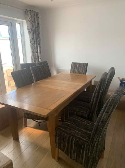 Photo of free Oak Dining Table and 8 Chairs (Belper DE56 Near Gregory's Way) #1
