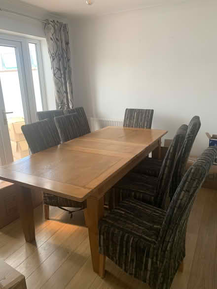 Photo of free Oak Dining Table and 8 Chairs (Belper DE56 Near Gregory's Way) #2