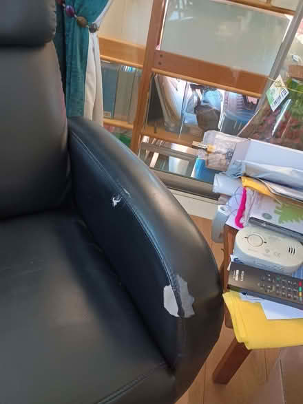 Photo of free Two black recliner chairs with working massage function (Billing Road East area) #4