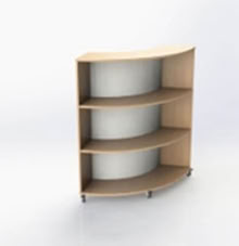 Photo of free Curved Wooden Bookcase (Walton Summit PR5) #1