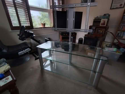 Photo of free Glass TV stand (Carlton Hill BN2) #1