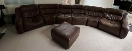 Photo of free 6 piece modular leather sofa from DFS (Whitchurch-On-Thames RG8) #1