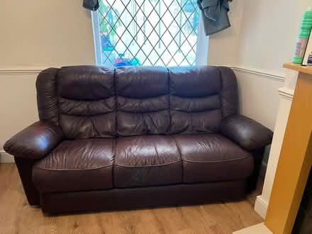 Photo of free 3 seater leather sofa (Walsall WS1) #1