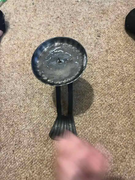 Photo of free Metal (cast iron?) candle holder (Frilford OX13) #3