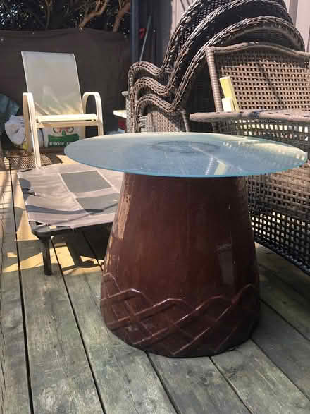 Photo of free Outdoor ceramic pot table (Walkley/Heron) #1
