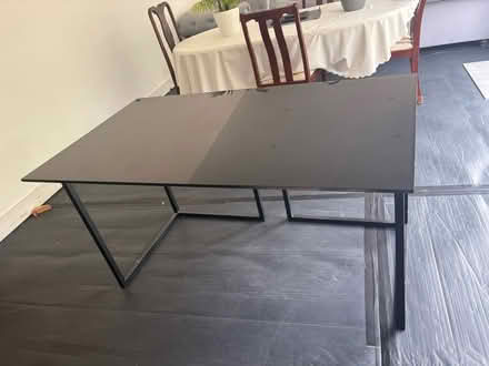 Photo of free Black glass topped desk (Welwyn, AL6) #2