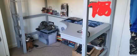 Photo of free Grey cabin bed with mattress and desk (East Barnet EN4) #3