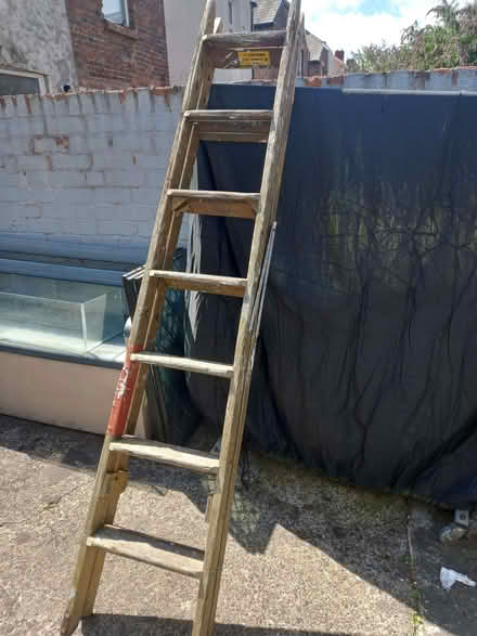 Photo of free Old wooden ladder (Wavertree L15) #1