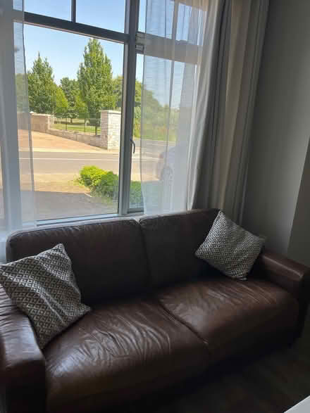Photo of free Leather sofa (Bray) #3