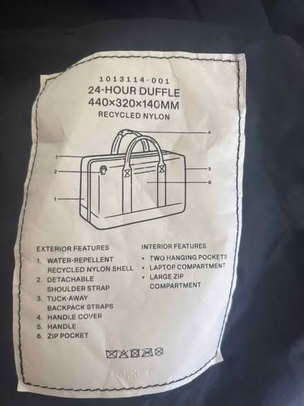 Photo of free Black backpack/duffle bag (Summertown OX2) #2
