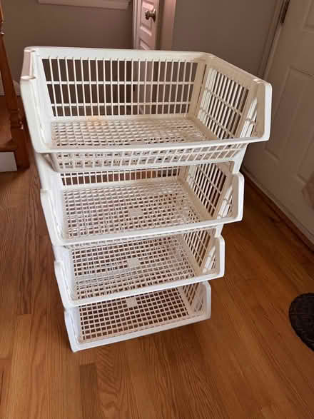 Photo of free 4 stackable plastic shelves (Chevy Chase DC) #2