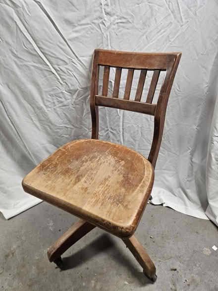 Photo of free Old wooden office/desk chair (Overland Rock Road & Brown) #1