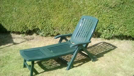 Photo of free Reclining plastic garden sunlounger (CH2 (Newton)) #2