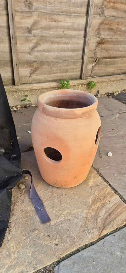 Photo of free Terracotta strawberry or herb pot (Kempston) #1