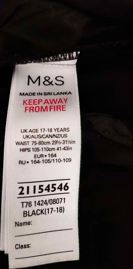 Photo of free M&S Girls' Black School Trousers (Bilton HG1) #3