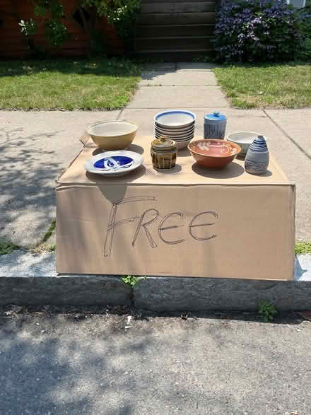 Photo of free Assorted hand made pottery (75 Jerome St W.Medford) #1