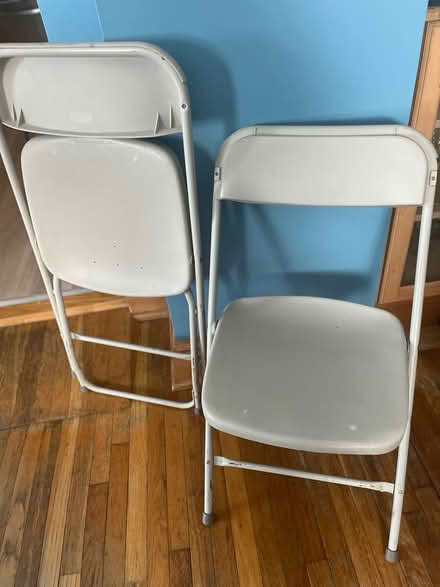 Photo of free 4 plastic folding chairs (Somerville, Spring Hill) #1