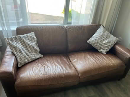 Photo of free Leather sofa (Bray) #2