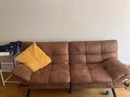 Photo of free Leather Convertible Futon (Bedstuy) #1