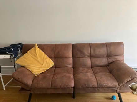 Photo of free Leather Convertible Futon (Bedstuy) #1