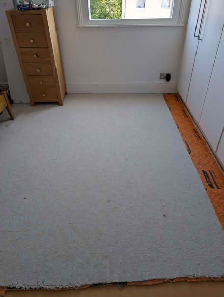 Photo of free Beige/light grey carpet and underlay (N16) #1