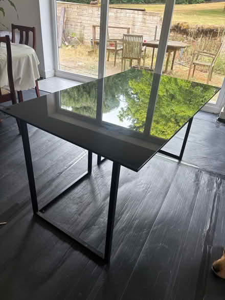 Photo of free Black glass topped desk (Welwyn, AL6) #1