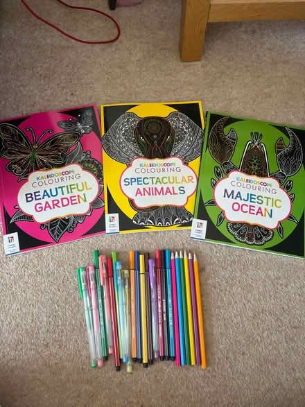 Photo of free colouring books, pens & pencils (Abbeymead) #1