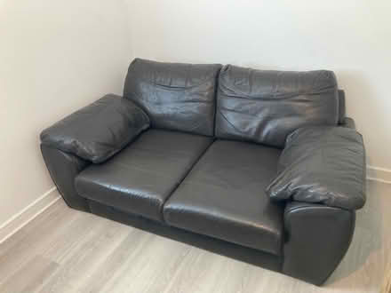 Photo of free Brown Leather Sofa (PE30 1NR) #2