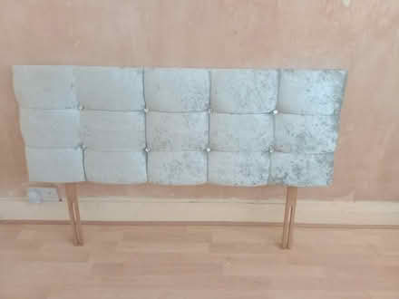 Photo of free king size silver headboard (L14 Dovecot) #1