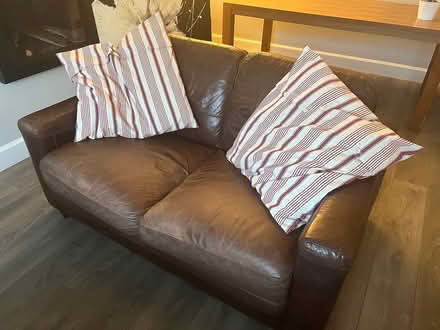Photo of free Leather sofa #2 (Bray) #3