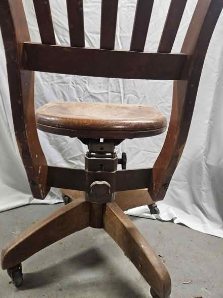 Photo of free Old wooden office/desk chair (Overland Rock Road & Brown) #4