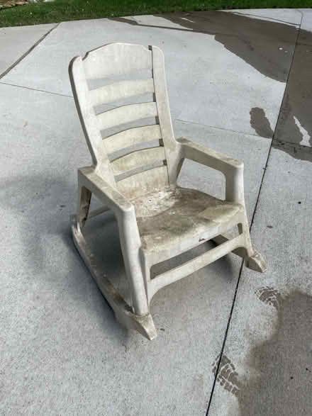Photo of free Outdoor plastic chair (Clemmons) #1