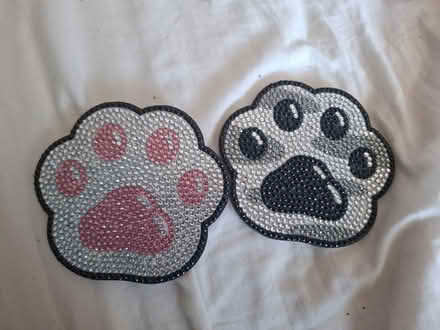 Photo of free Diamanté paw coasters x 2 (Seaside BN22) #1