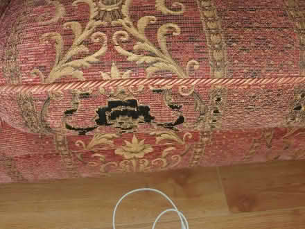 Photo of free Red sturdy old vintage sofa (Luton) #4