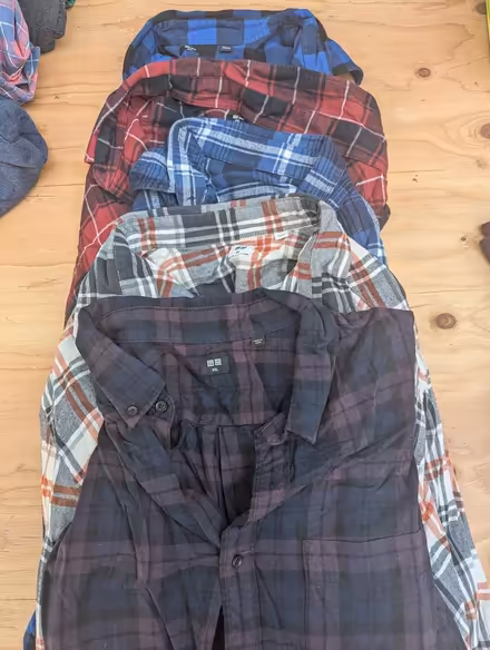 Photo of free 5 mens XXL flannels (Davis Square Somerville) #1