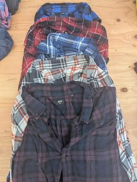 Photo of free 5 mens XXL flannels (Davis Square Somerville) #1