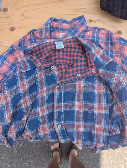 Photo of free 2 mens XL plaid shirts (Davis Square Somerville) #1