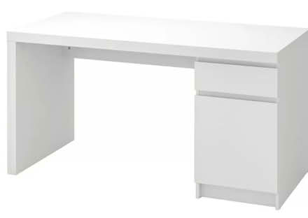Photo of free IKEA white Malm desk with drawer and cupboard in S6 (Stannington S6) #1