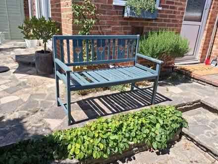 Photo of free Weathered Timber Garden Bench (Sarisbury Green SO31) #1