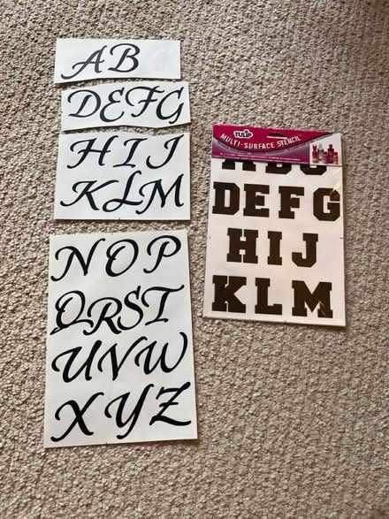 Photo of free Letter stencils (Haggerty and 7 mile) #1