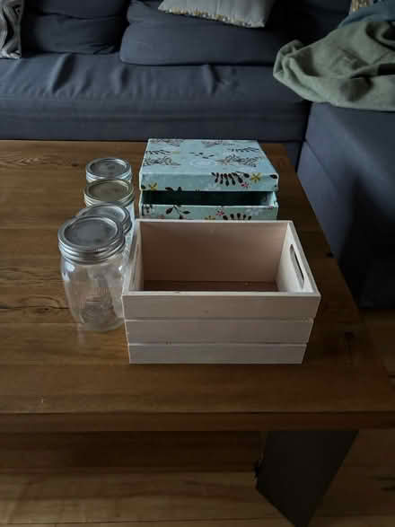 Photo of free Small storage boxes and mason jars (Childers road) #3