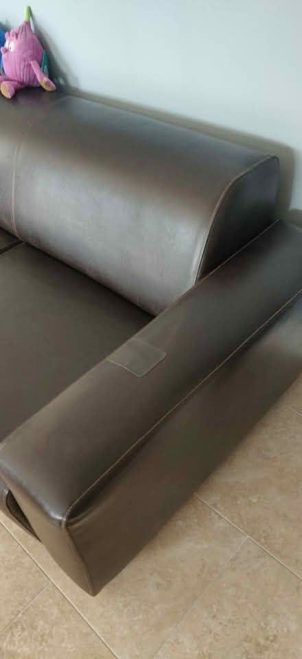 Photo of free 3 seater faux leather sofa (Killola, Rosscahill) #2