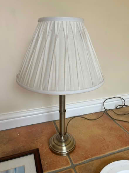 Photo of free Lamp + Cream Pleated Shade (IG6) #1