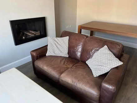 Photo of free 2 seater leather sofa (Bray) #1