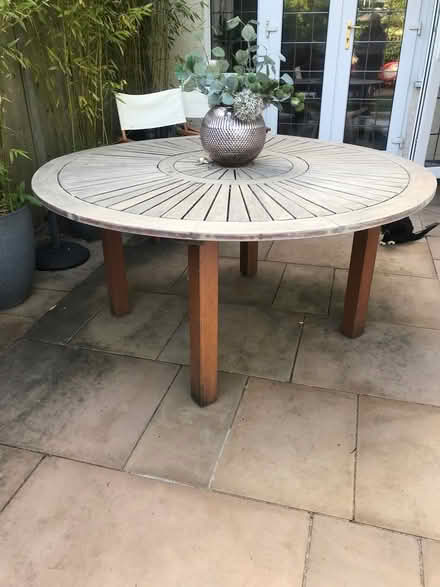 Photo of free Wooden garden table (Coventry, Green Lane. CV3) #1